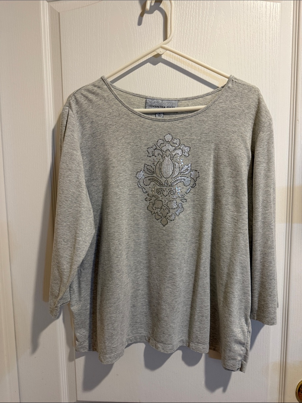 Samantha Gray Long Sleeve Embellished Women's Tee